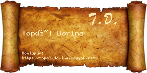 Topál Dorina névjegykártya